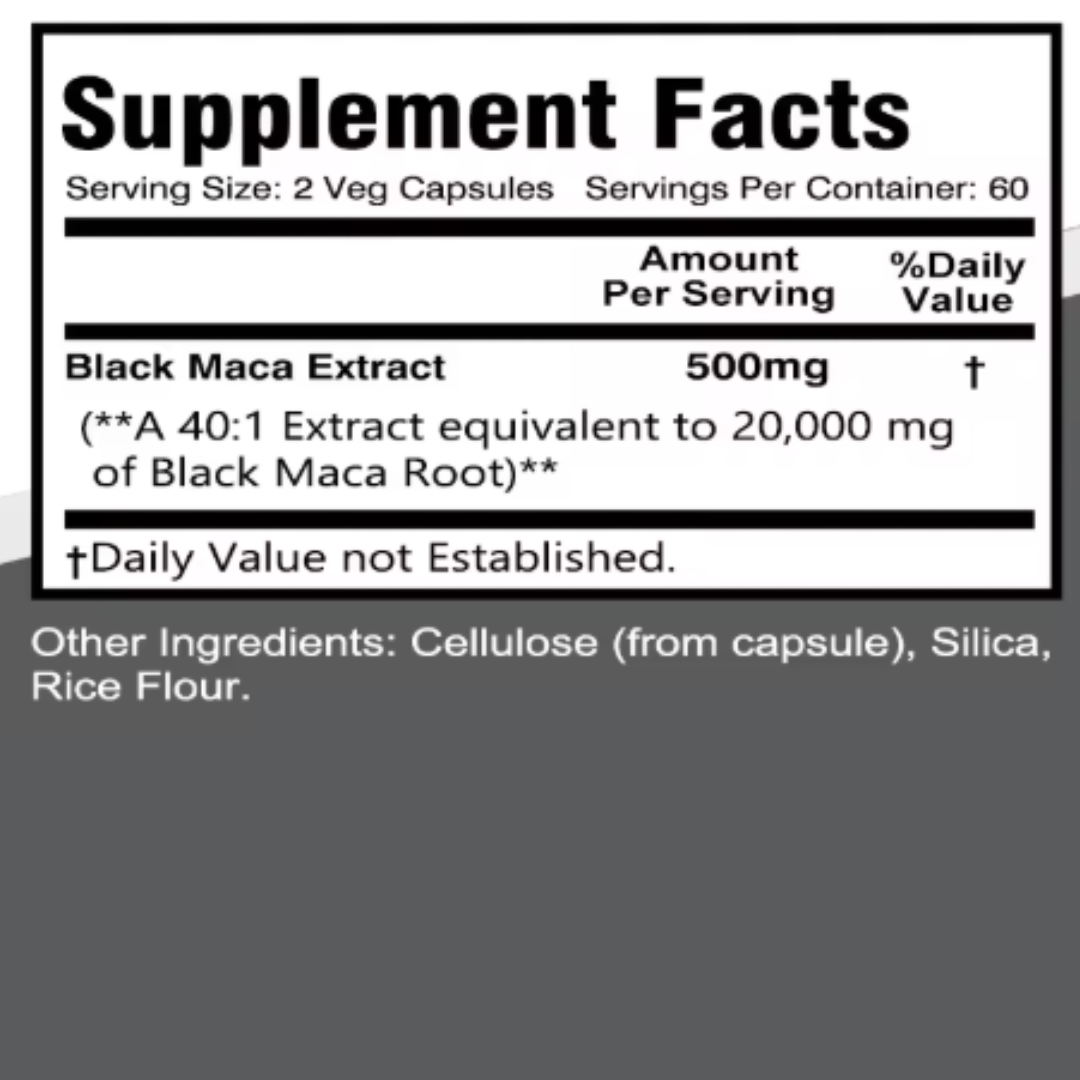 BLACK-MACA 120 Capsules