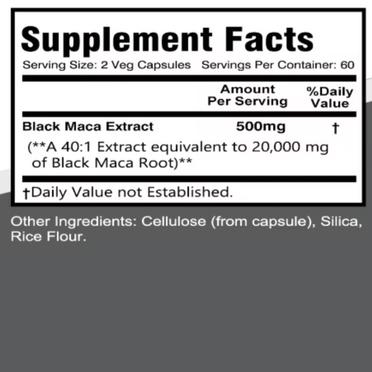 BLACK-MACA 120 Capsules